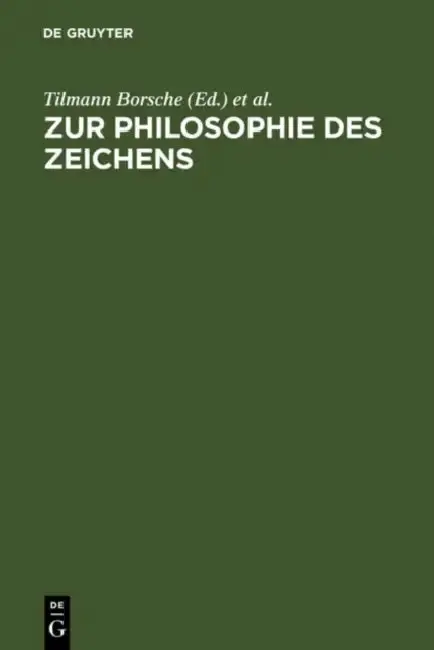 Cover of Zur Philosophie des Zeichens
