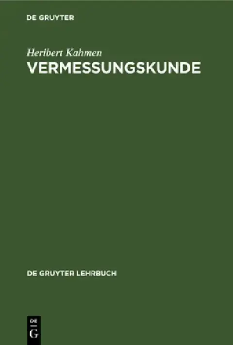 Cover of Vermessungskunde