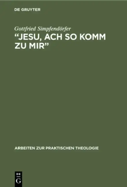 Cover of "Jesu, Ach So Komm Zu Mir‟