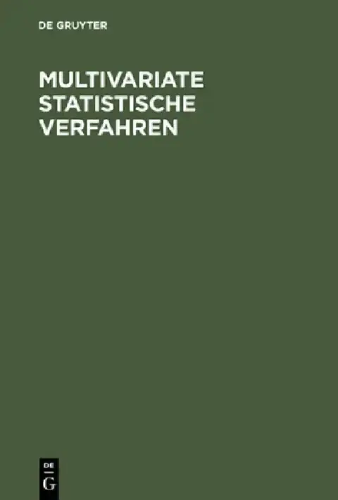 Cover of Multivariate statistische Verfahren