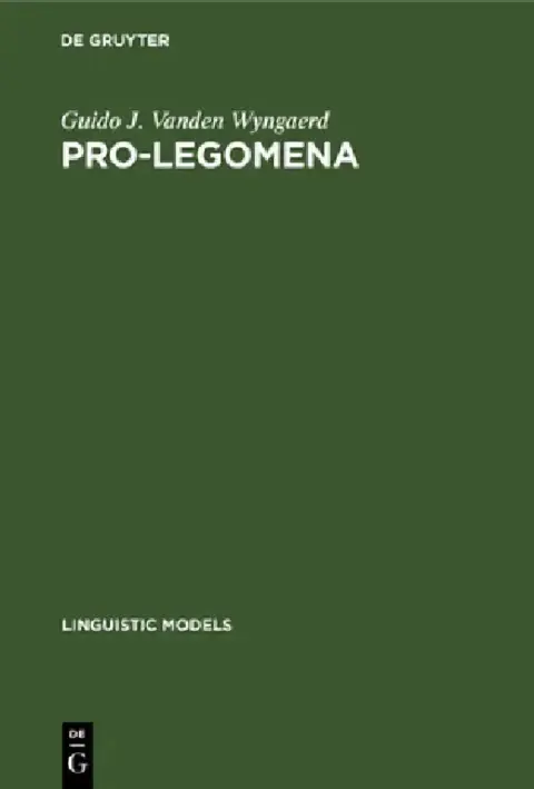 Cover of PRO-legomena