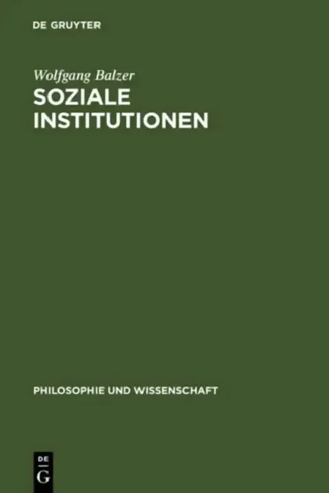 Cover of Soziale Institutionen