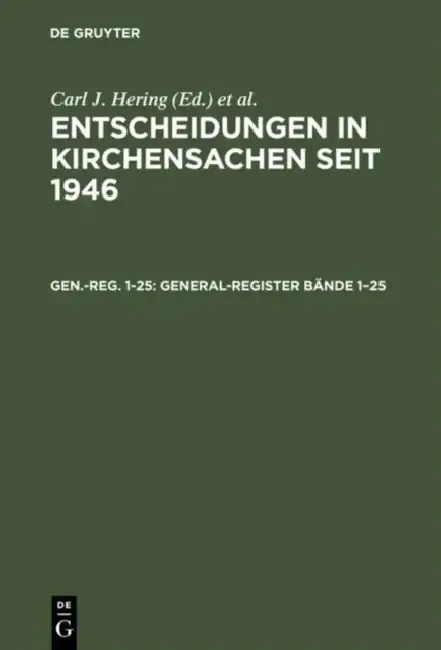 Cover of General-Register Bände 1-25