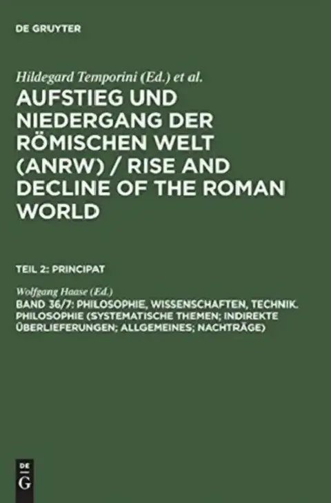 Cover of Philosophie, Wissenschaften, Technik. Philosophie (Systematische Themen; Indirekte Uberlieferungen; Allgemeines; Nachtrage)