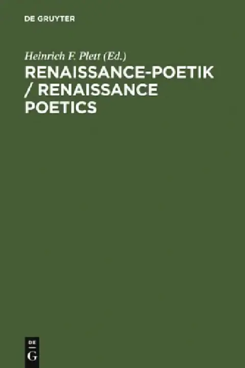 Cover of Renaissance-Poetik / Renaissance Poetics