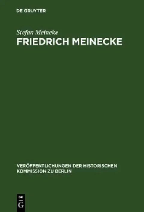 Cover of Friedrich Meinecke