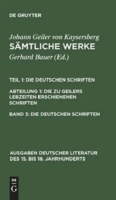 Cover of Sämtliche Werke, Band 3, Die deutschen Schriften