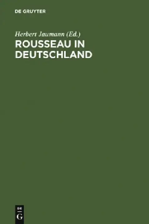 Cover of Rousseau in Deutschland