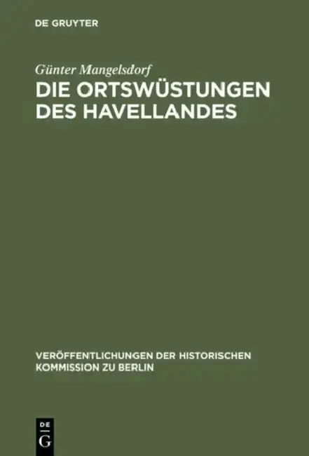 Cover of Die Ortswüstungen des Havellandes