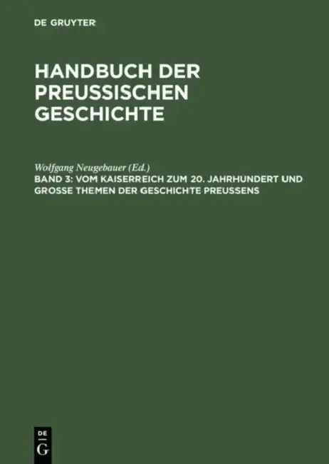 Cover of Vom Kaiserreich Zum 20. Jahrhundert Und Groe Themen Der Geschichte Preuens