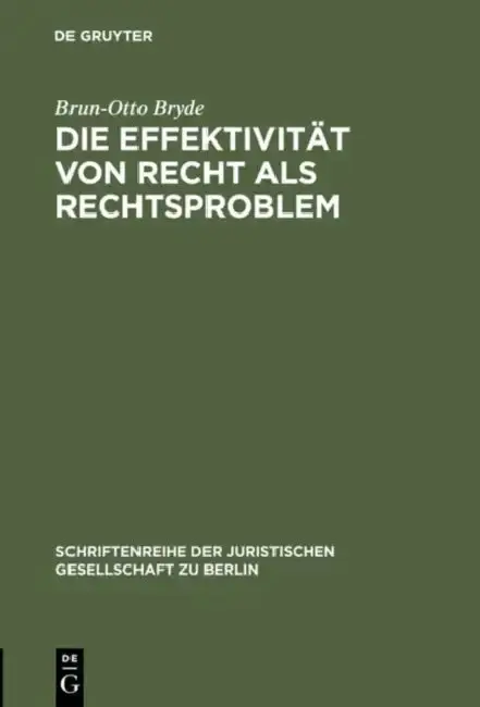 Cover of Die Effektivität von Recht als Rechtsproblem