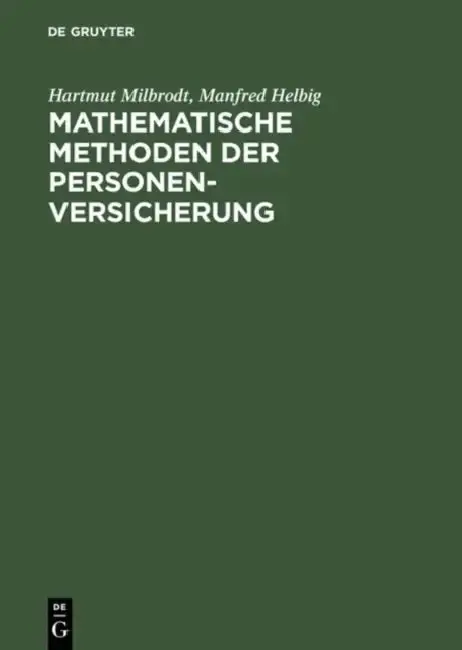 Cover of Mathematische Methoden der Personenversicherung
