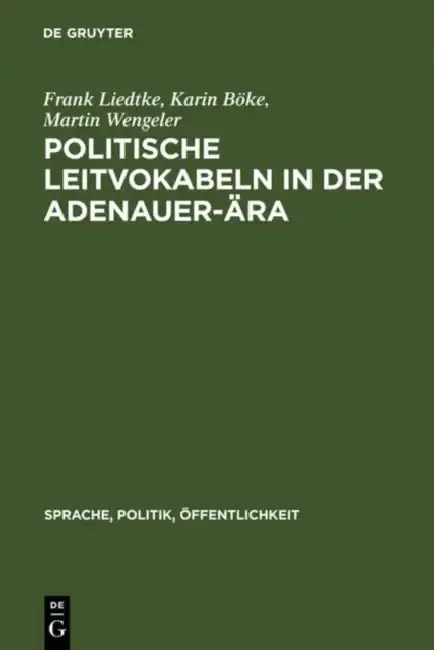 Cover of Politische Leitvokabeln in der Adenauer-Ära