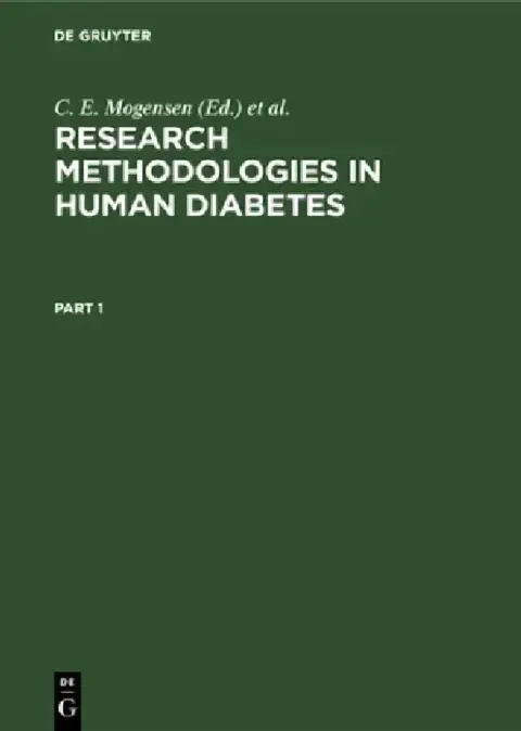 Cover of Research Methodologies in Human Diabetes. Part 1