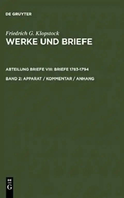 Cover of Apparat / Kommentar / Anhang