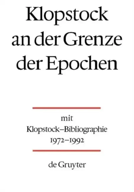 Cover of Klopstock an der Grenze der Epochen