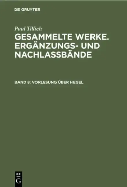 Cover of Vorlesung Über Hegel