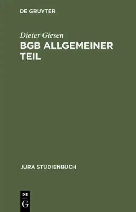 Cover of BGB Allgemeiner Teil