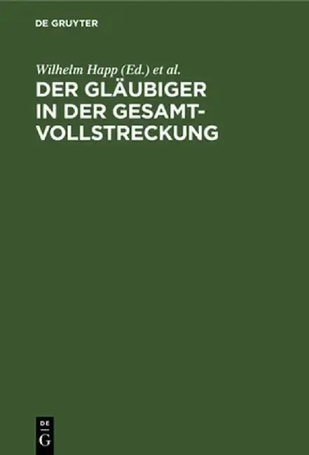 Cover of Der Gläubiger in der Gesamtvollstreckung