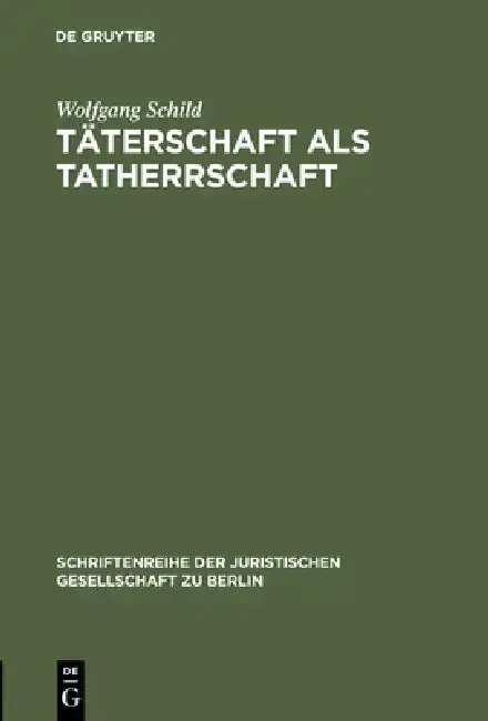 Cover of Täterschaft als Tatherrschaft