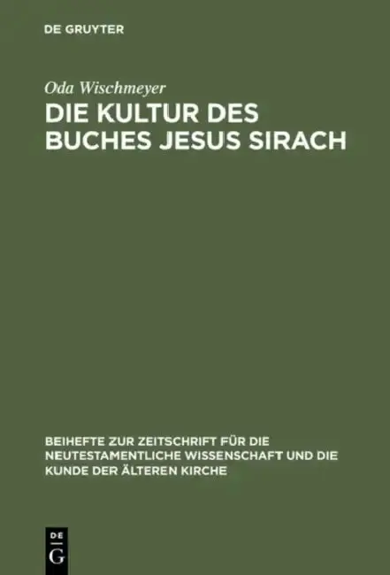 Cover of Die Kultur Des Buches Jesus Sirach