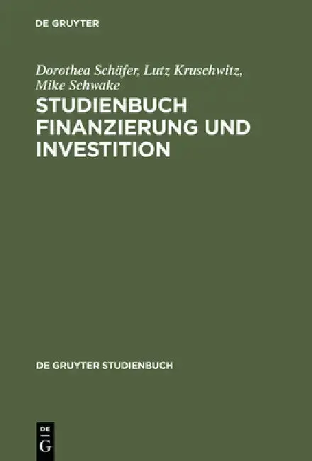 Cover of Studienbuch Finanzierung und Investition