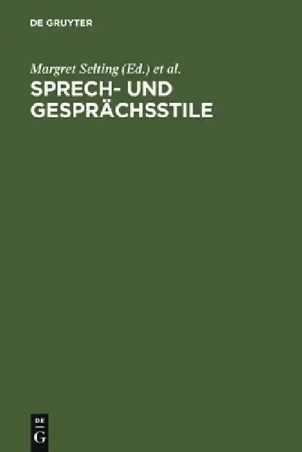Cover of Sprech- Und Gesprächsstile