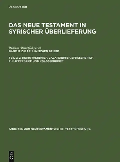Cover of 2. Korintherbrief, Galaterbrief, Epheserbrief, Philipperbrief Und Kolosserbrief