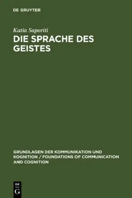 Cover of Die Sprache Des Geistes