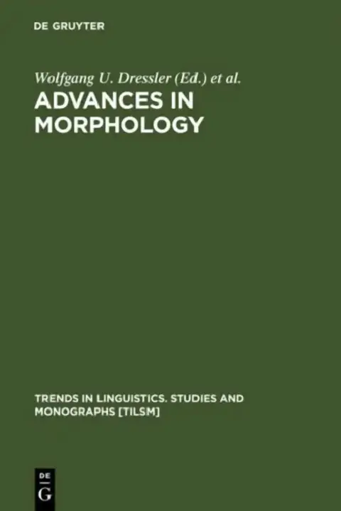 Cover of Advances in Morphology