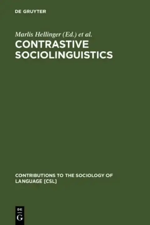 Cover of Contrastive Sociolinguistics