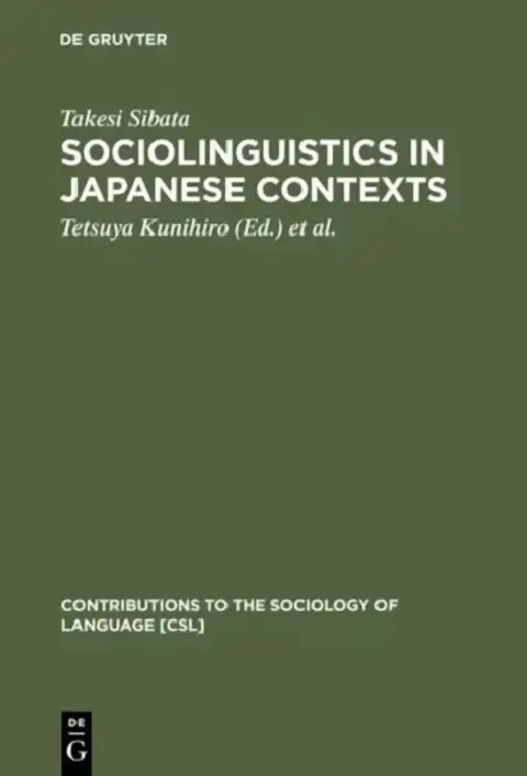 Cover of Sociolinguistics in Japanese Contexts