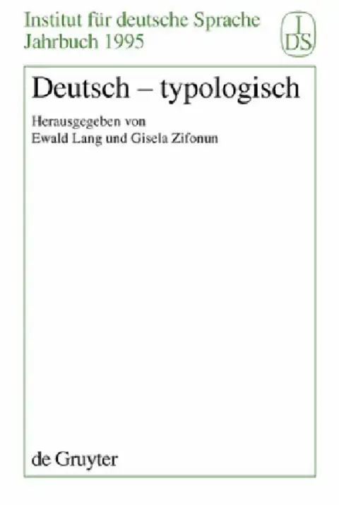 Cover of Deutsch - Typologisch