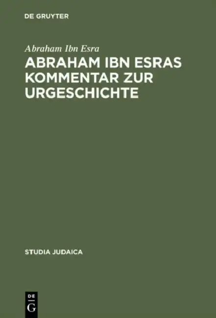 Cover of Abraham Ibn Esras Kommentar Zur Urgeschichte