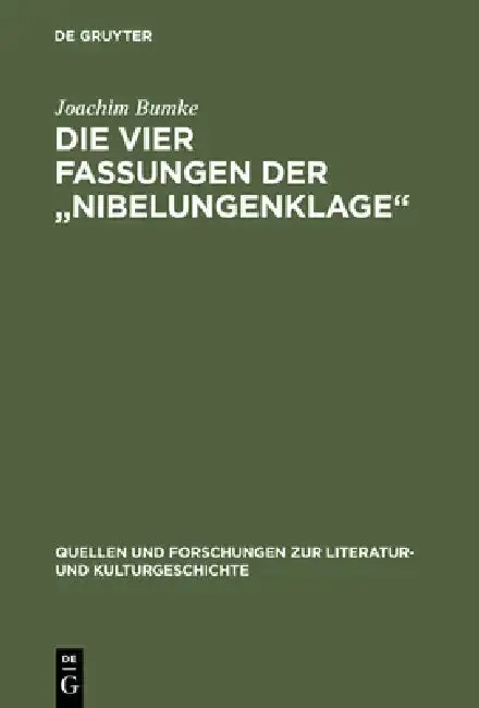 Cover of Die vier Fassungen der "Nibelungenklage"