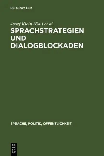 Cover of Sprachstrategien und Dialogblockaden
