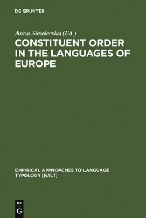 Cover of Constituent Order in the Languages of Europe