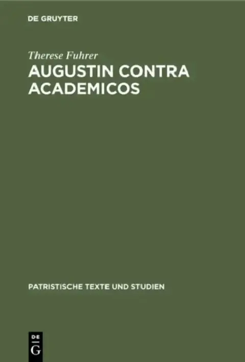 Cover of Augustin Contra Academicos