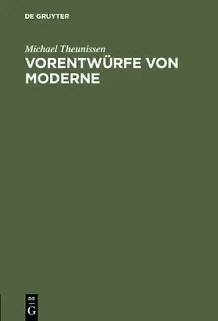 Cover of Vorentwurfe Von Moderne