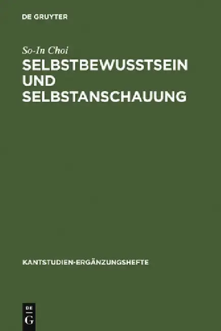 Cover of Selbstbewußtsein Und Selbstanschauung