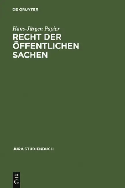 Cover of Recht der öffentlichen Sachen