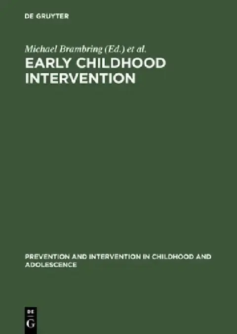 Cover of Early Childhood Intervention