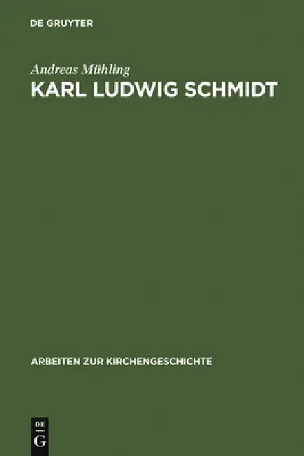 Cover of Karl Ludwig Schmidt