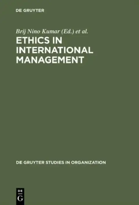 Cover of Ethics in International Management