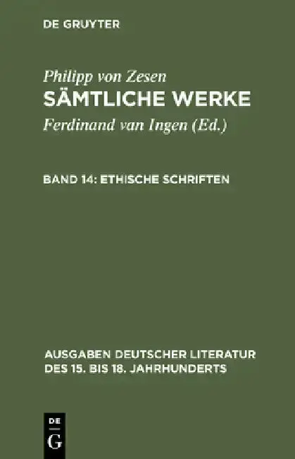 Cover of Ethische Schriften