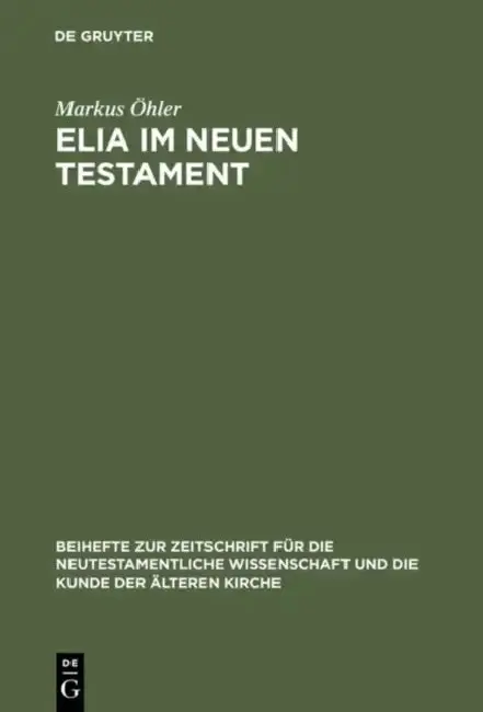 Cover of Elia im Neuen Testament