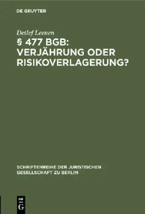 Cover of § 477 Bgb