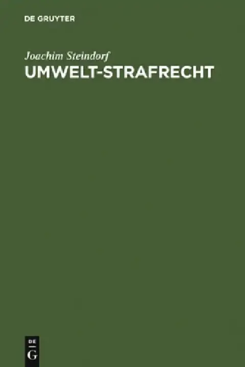 Cover of Umwelt-Strafrecht