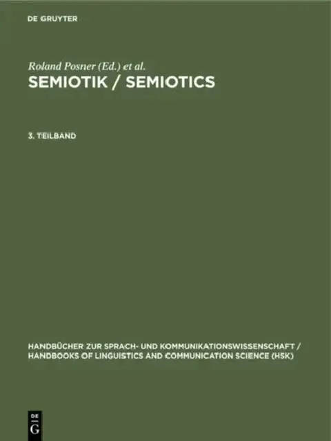 Cover of Semiotik / Semiotics Handbücher zur Sprach- und Kommunikationswissenschaft / Handbooks of Linguistics and Communication Science (HSK) Semiotik / Semio