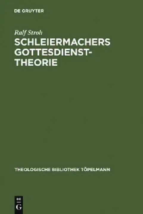 Cover of Schleiermachers Gottesdiensttheorie
